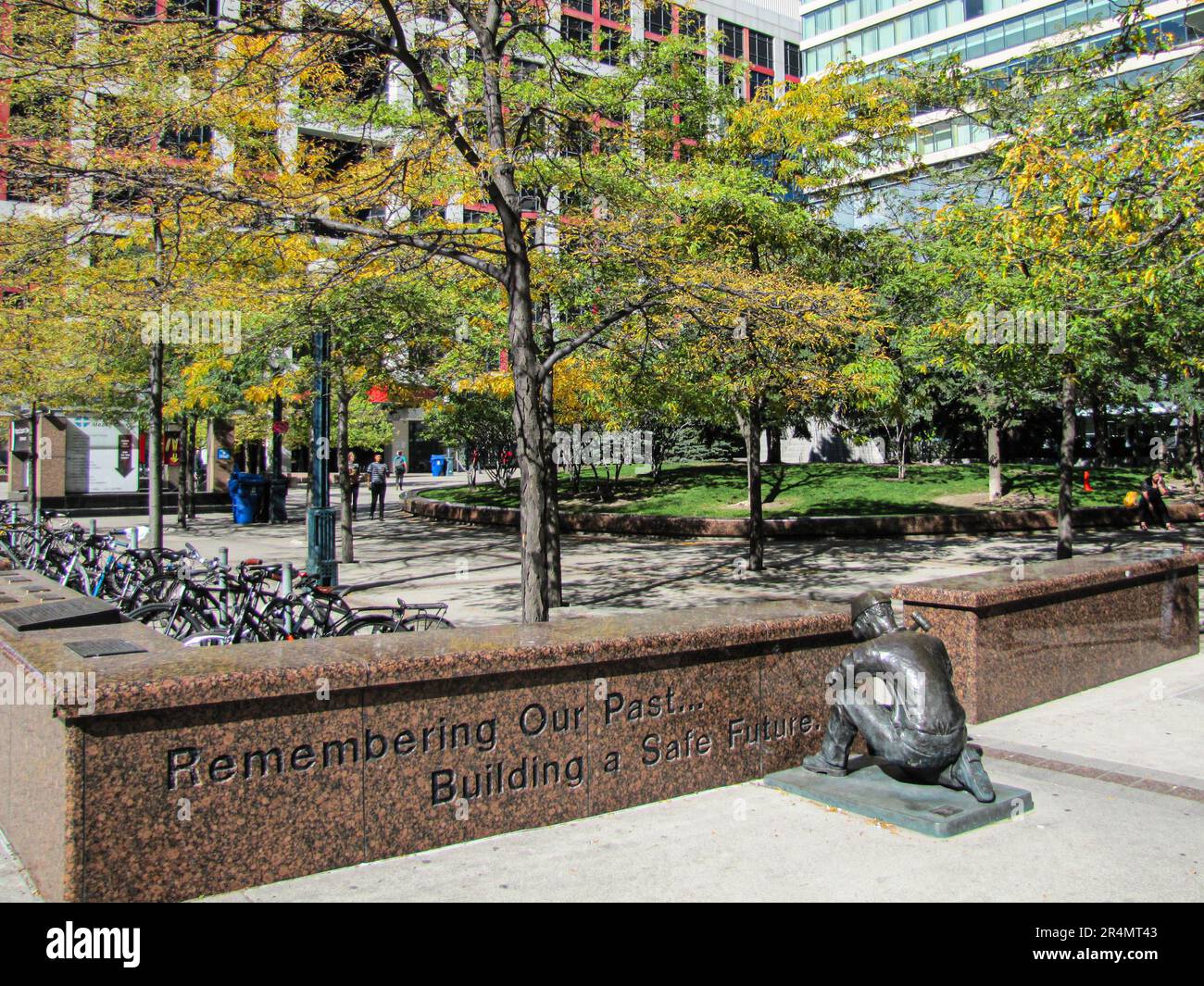 Toronto City. Simcoe Park Workers Monument. Ontario. Canada Stock Photo