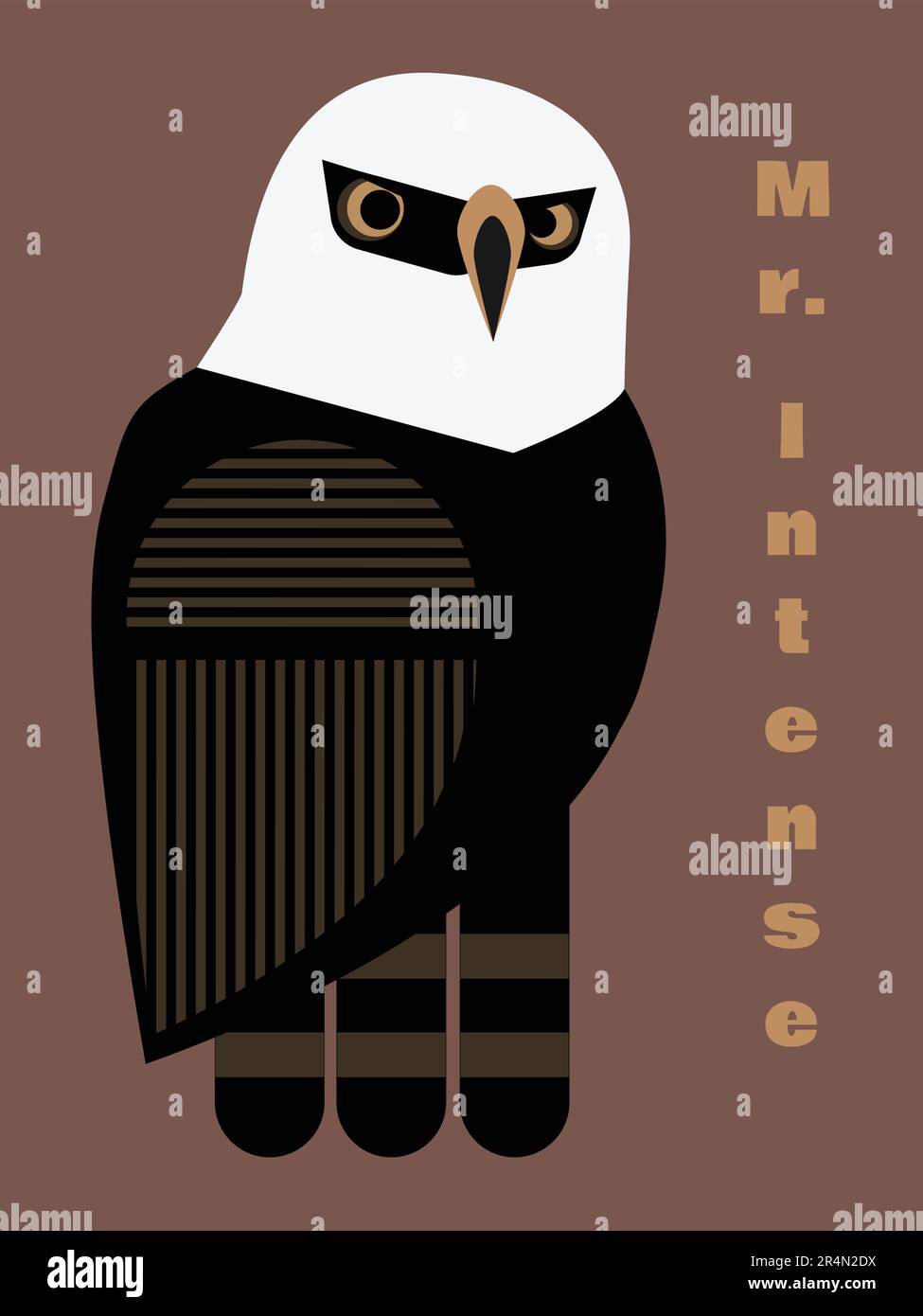 Hawk-eagle Mr. Intense Stock Vector