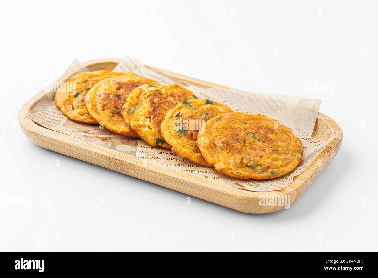 Korean Kimchi pancake or Kimchijeon Fried Mixed Egg, Kimchi, and