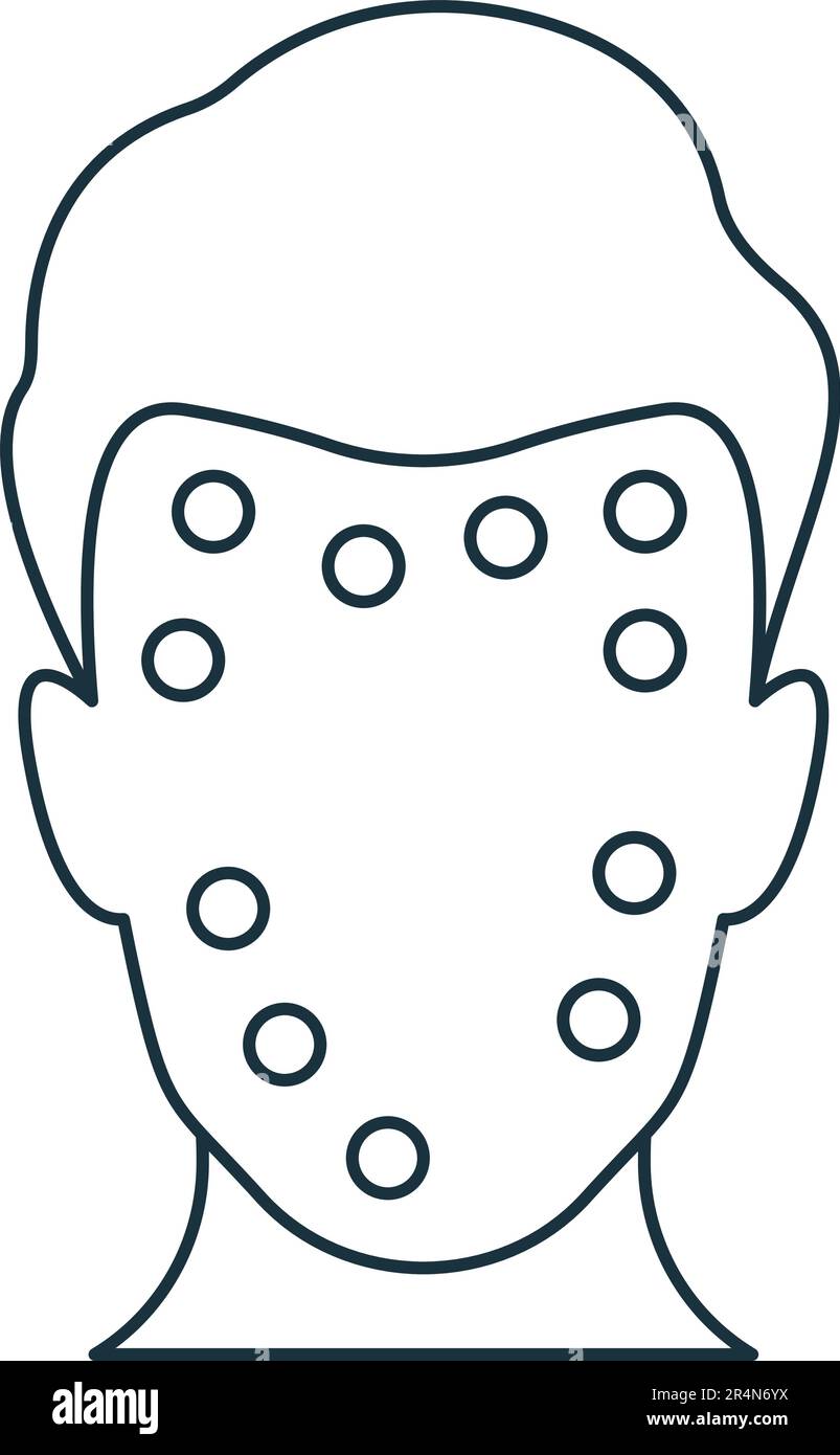 Skin problems icon. Monochrome simple sign from cosmetology collection ...