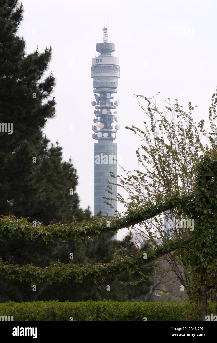 Telecom Tower viewed from Regents Park Stock Photo