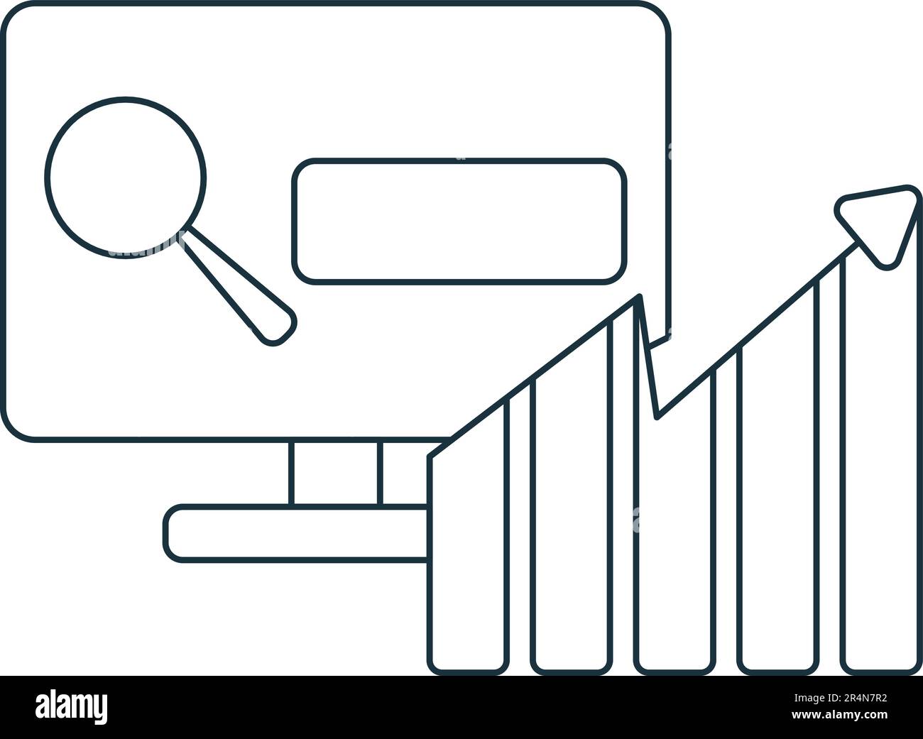 Search engine optimization icon. Monochrome simple sign from digitalization collection. Search engine optimization icon for logo, templates, web Stock Vector