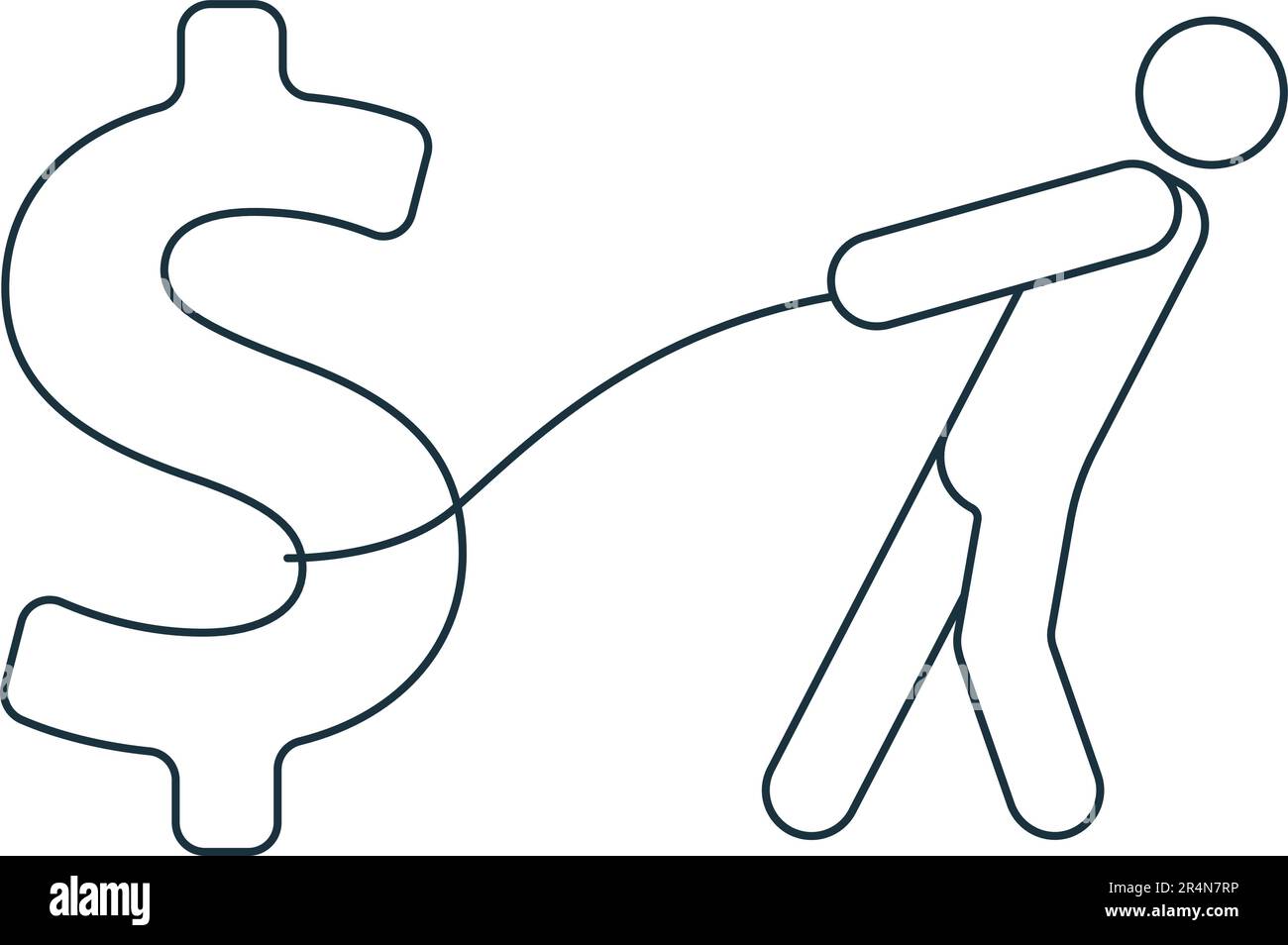 Pull economy icon. Monochrome simple sign from digitalization ...