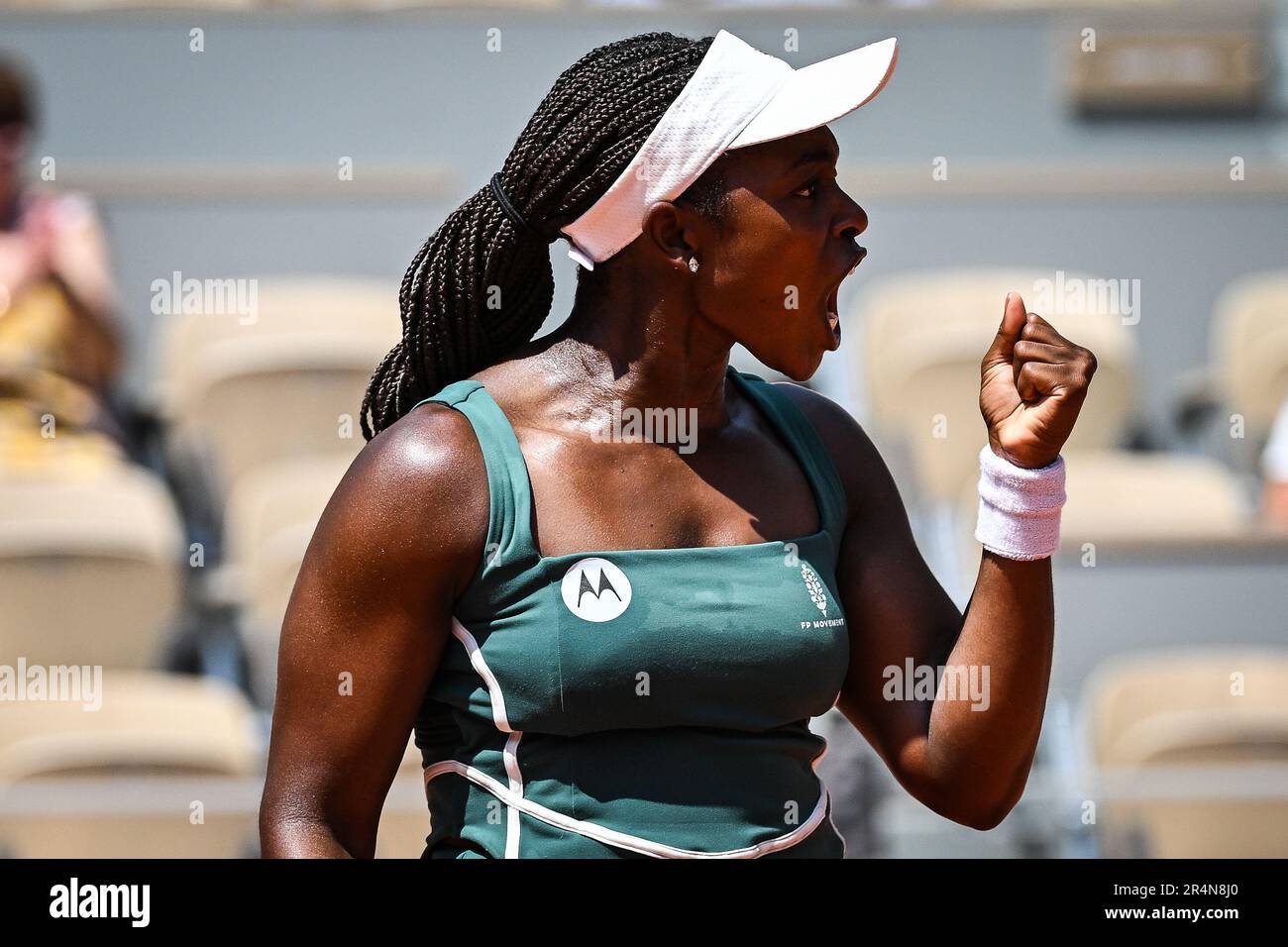 Sloane STEPHENS of United States celebrates his point during the second ...