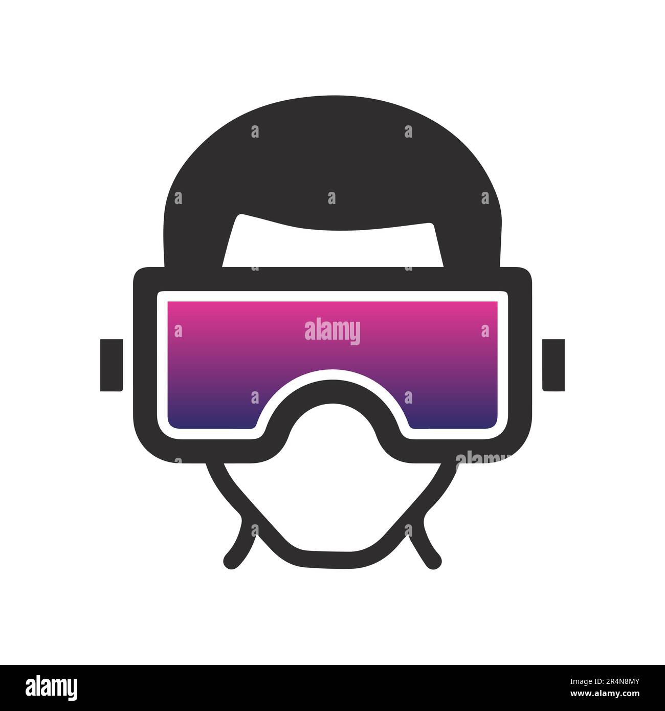 Virtual Reality Glasses Logo Design metaverse Logotype Stock Vector