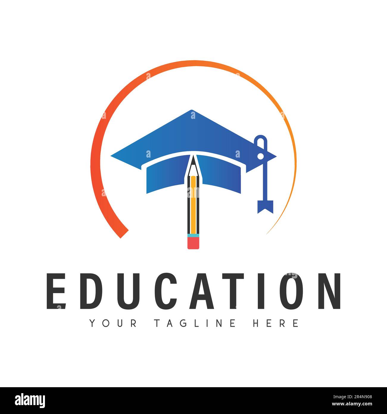 Education Logo Design Books graduation cap Logotype Global academy logo