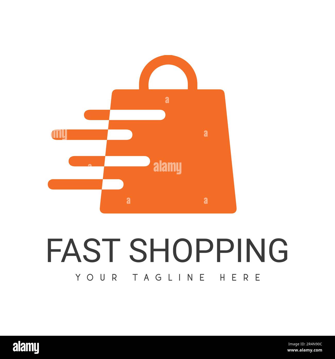 Online Mart Shopping Logo Design Grocery Store Shopping logo Stock Vector