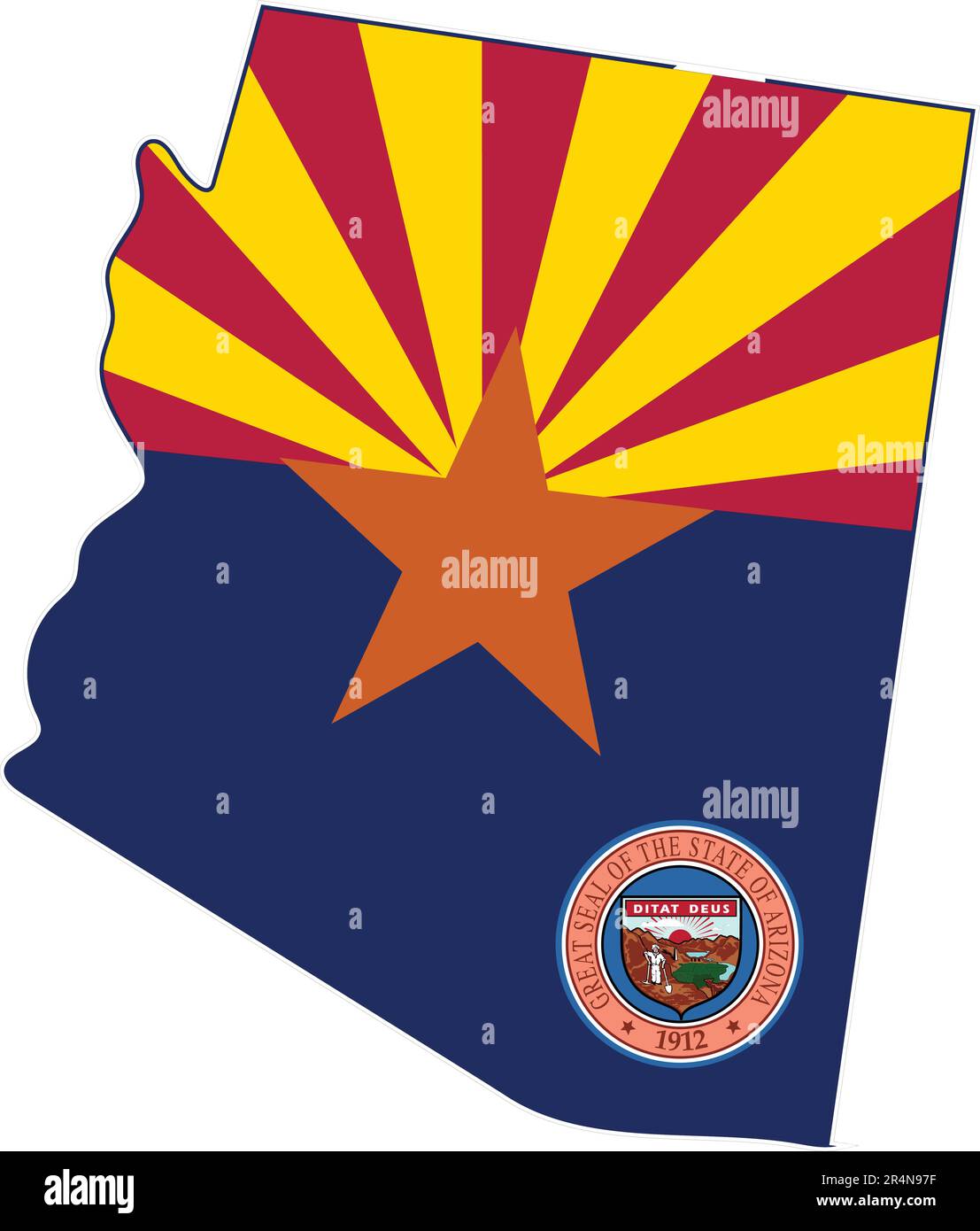 Map of Arizona State USA Stock Vector Image & Art Alamy
