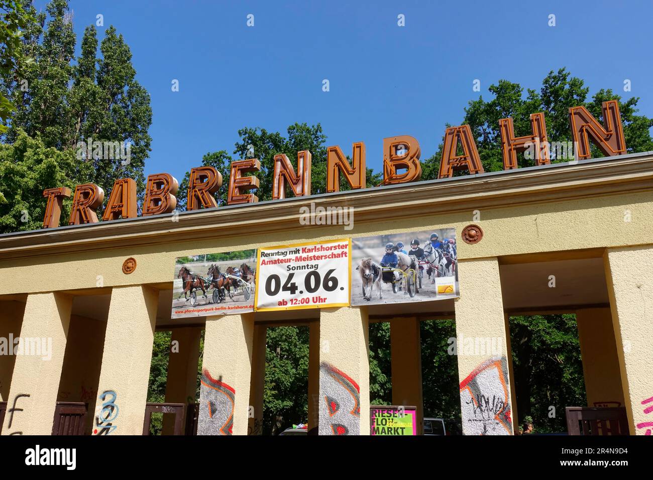 Trotting track Karlshorst, Berlin, Germany Stock Photo