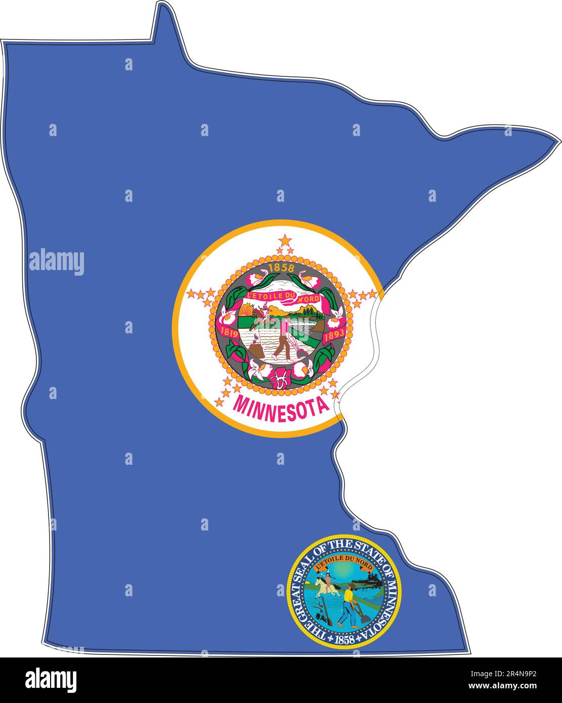 Map of Minnesota State USA Stock Vector Image & Art Alamy