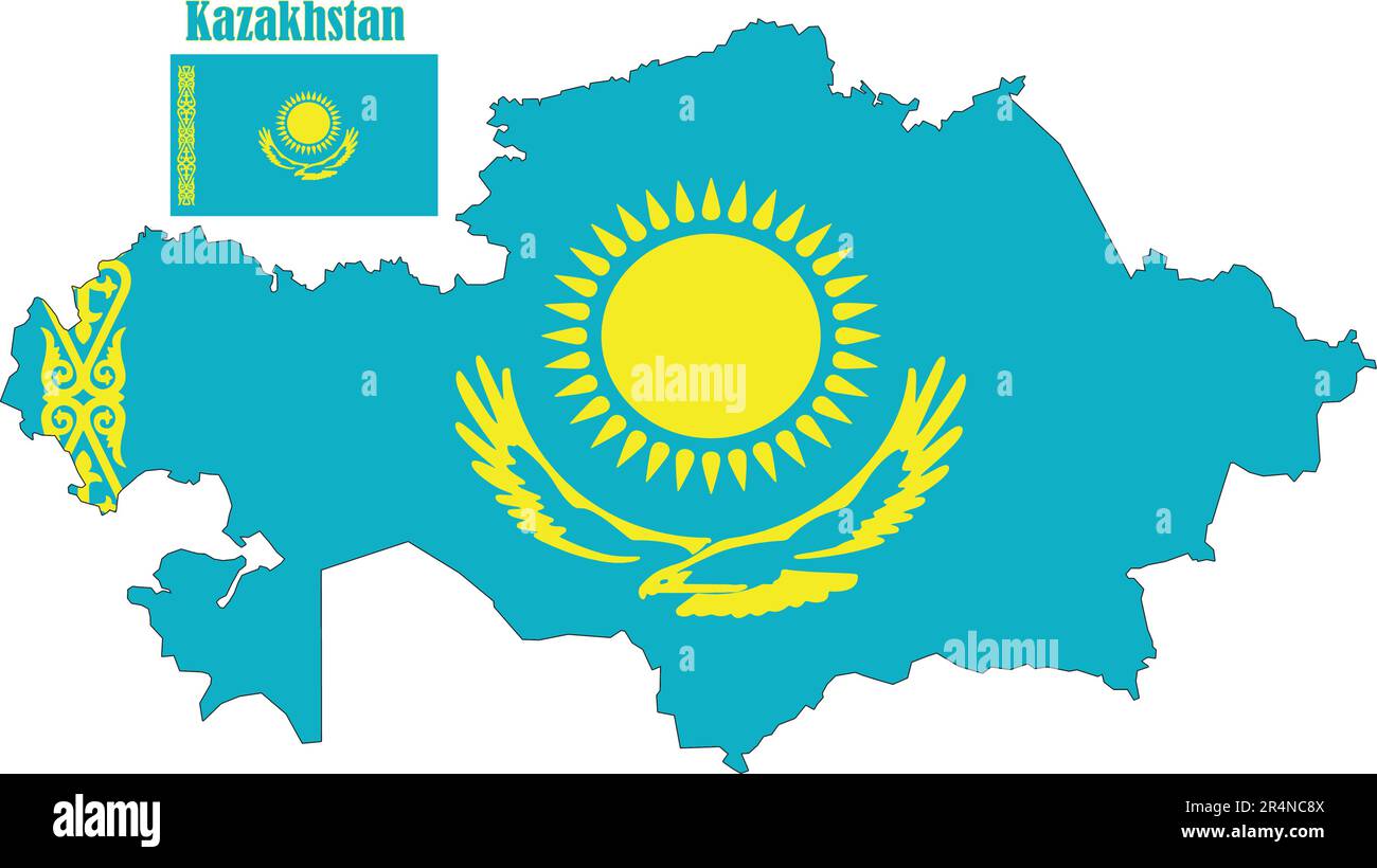 Kazakhstan map Stock Vector Images Alamy