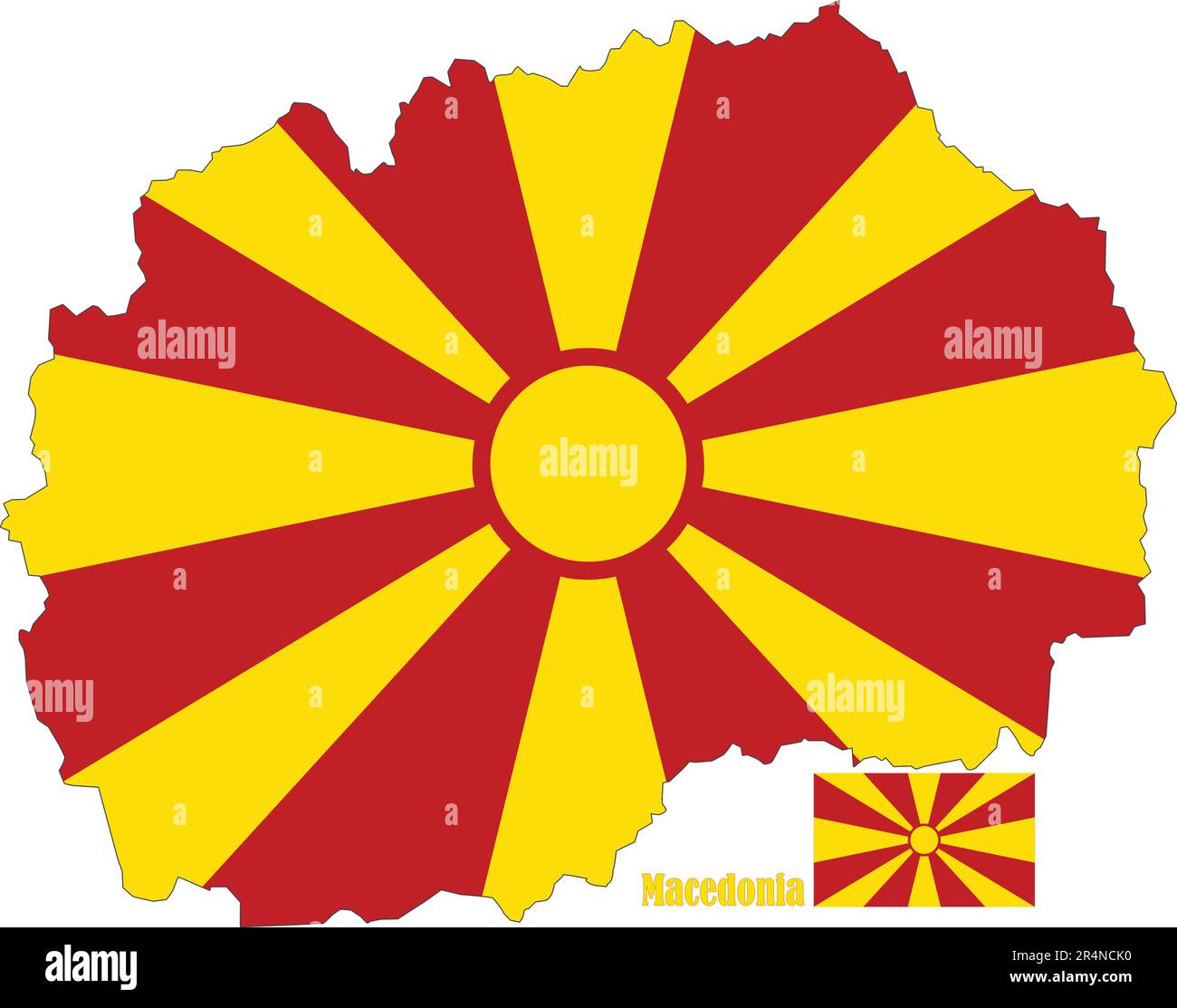 Macedonia Map and Flag Stock Vector Image & Art Alamy