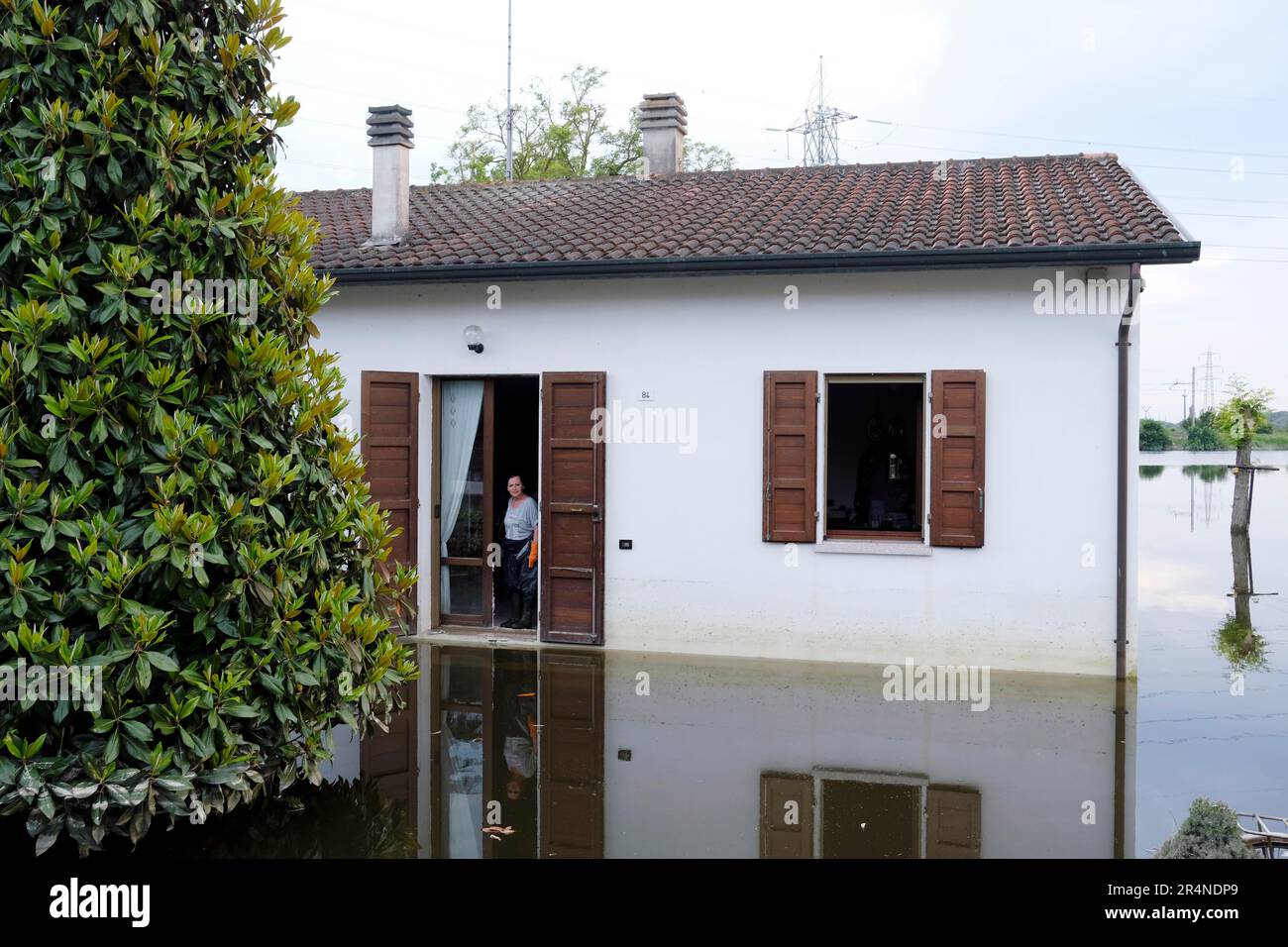 Europe, Italy, Emilia Romagna region, Ravenna, May 25, 2023 Bad weather in Emilia Romagna, the