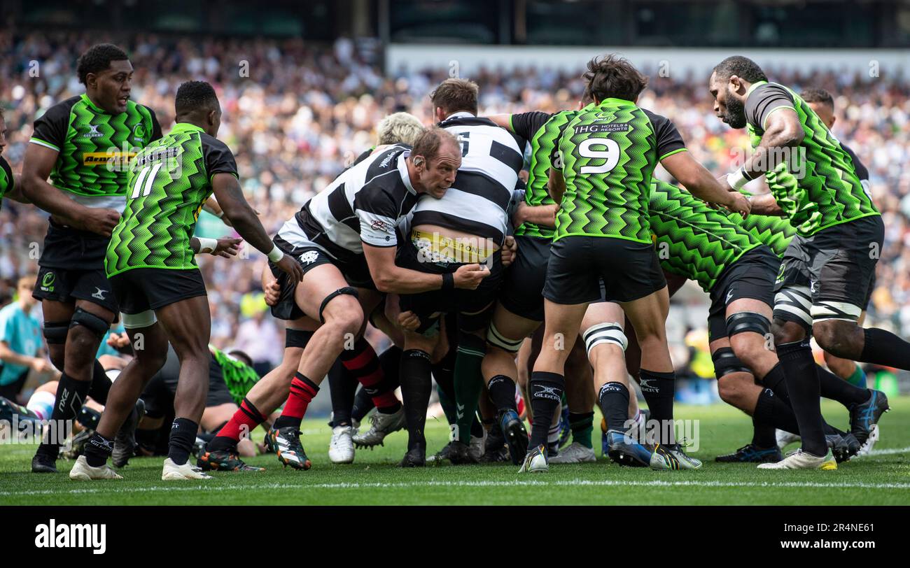 Alun Wyn Jones in action during the Killik Cup match between Barbarians and World XV at Twickenham Stadium on May 28, 2023 in London, England. Photo G Stock Photo
