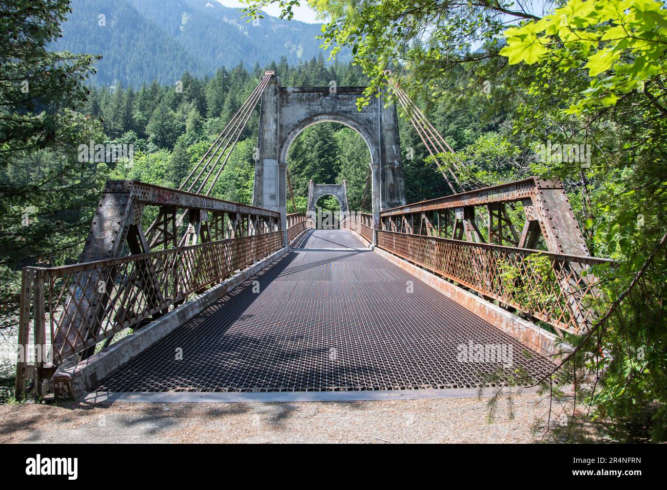 Historic Alexandra Bridge in Spuzzum, British Columbia, Canada Stock