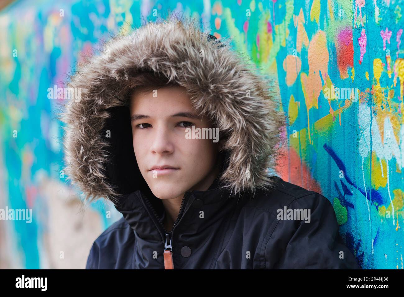 Pensive young man in a hoodie hi-res stock photography and images - Alamy