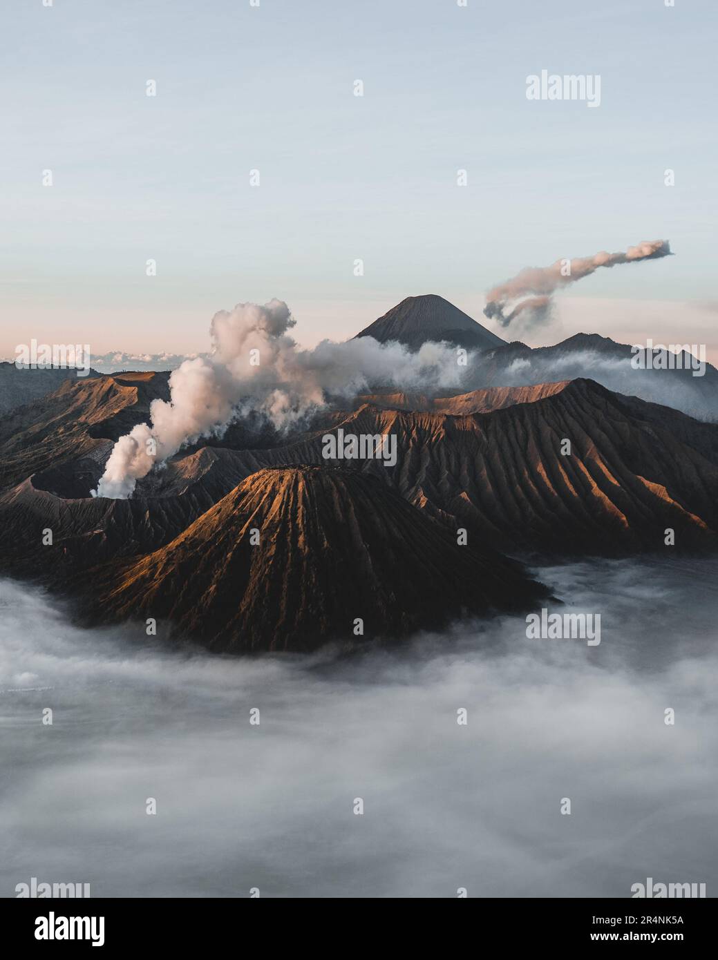 Mount Bromo volcano Gunung Bromo in Bromo Tengger Semeru National Park ...
