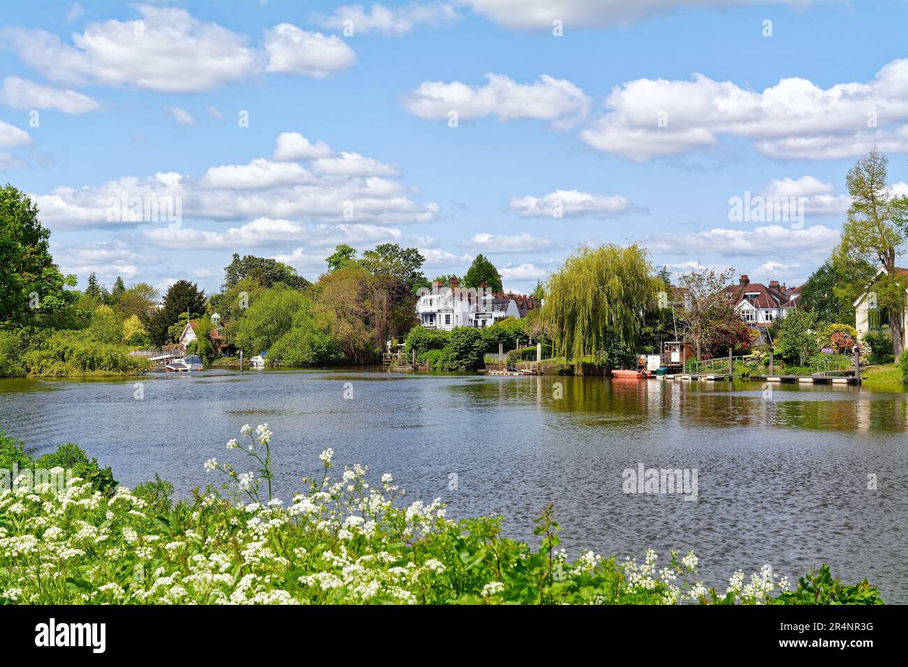 The Riverside at Twickenham on a hot summers day Greater London England UK Stock Photo