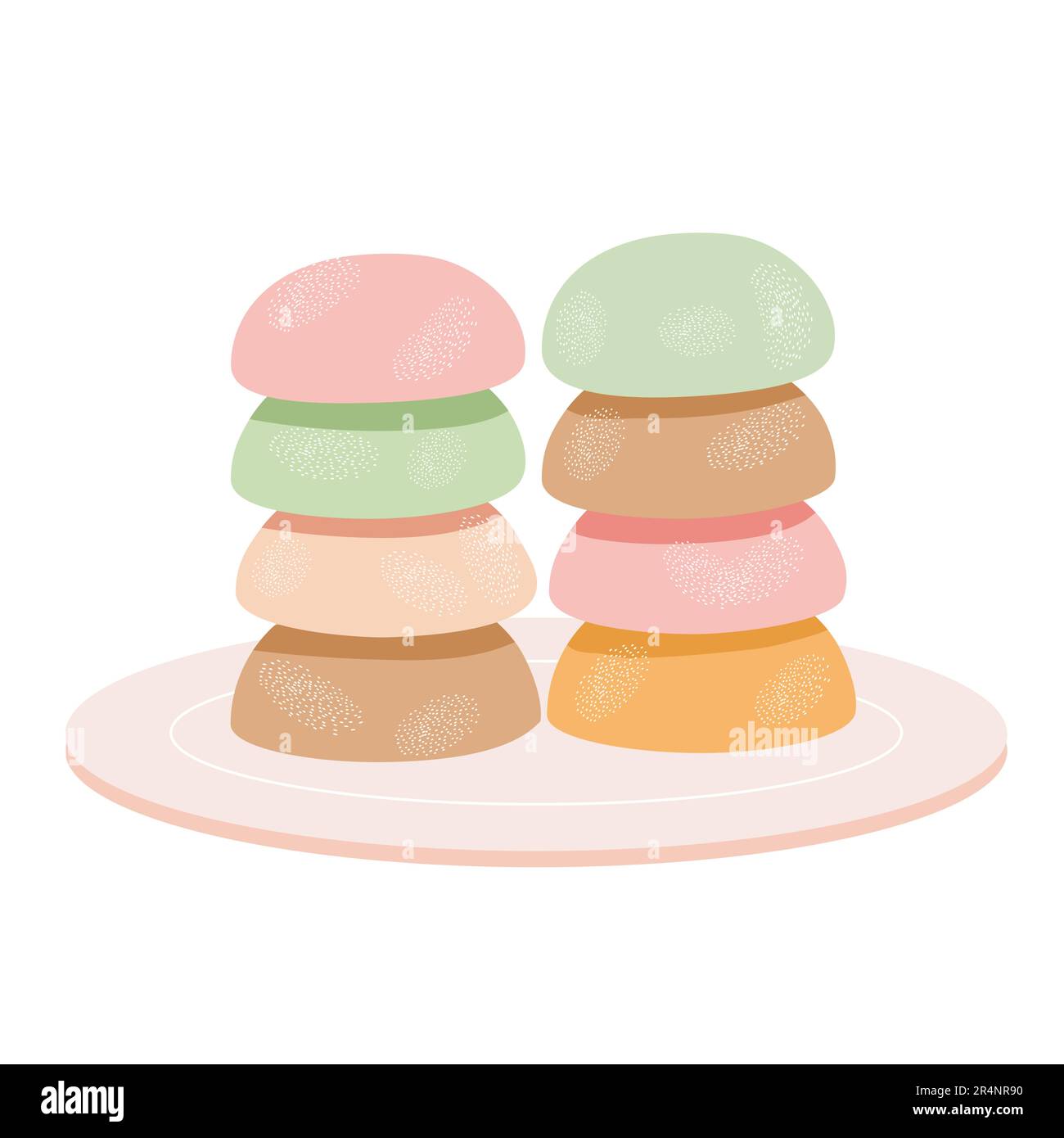 Mochi pastry daifuku. Japanese cake from soft sticky rice flour with