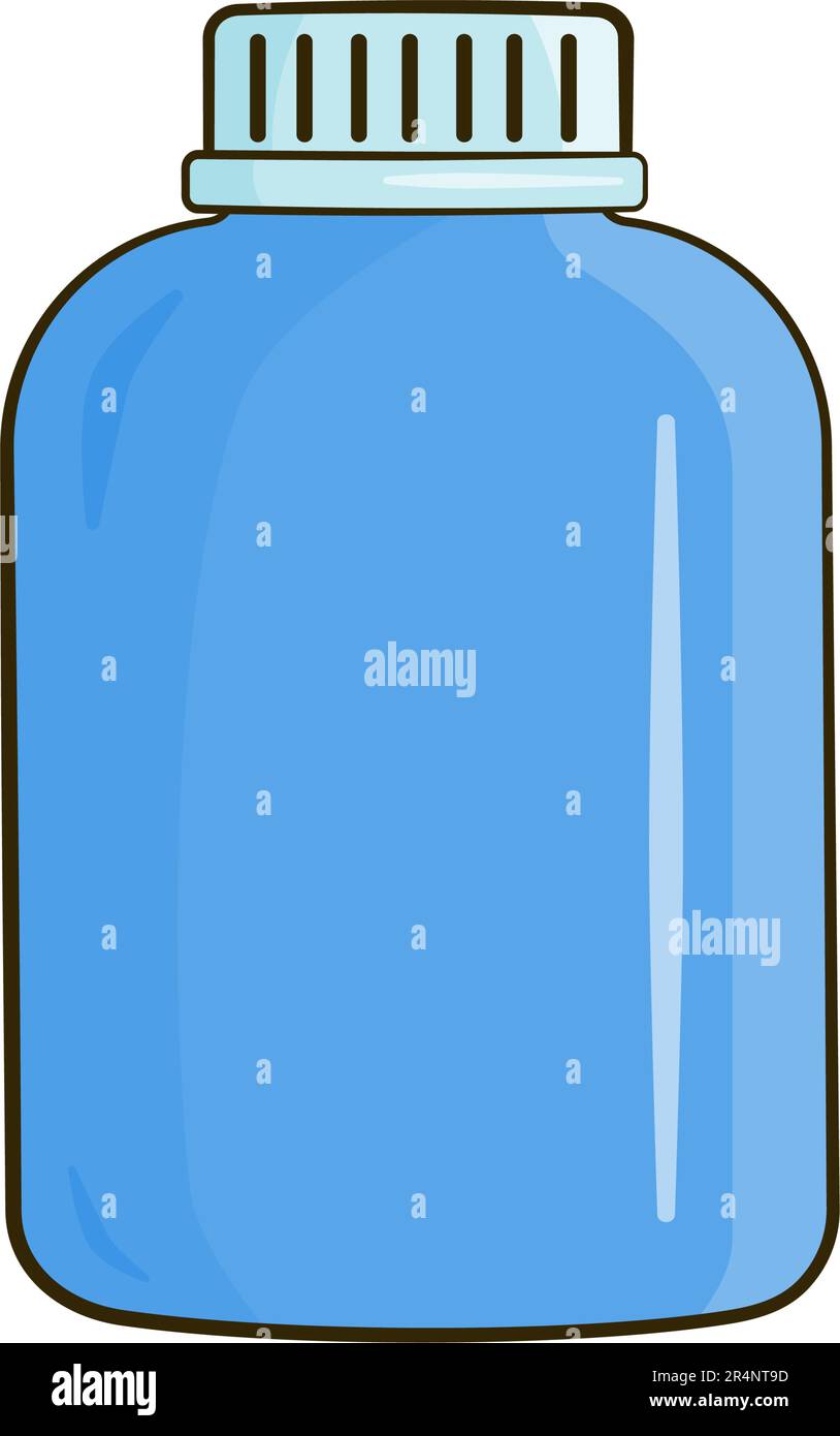 Blue bottle. Cartoon. Vector illustration Stock Vector Image & Art Alamy