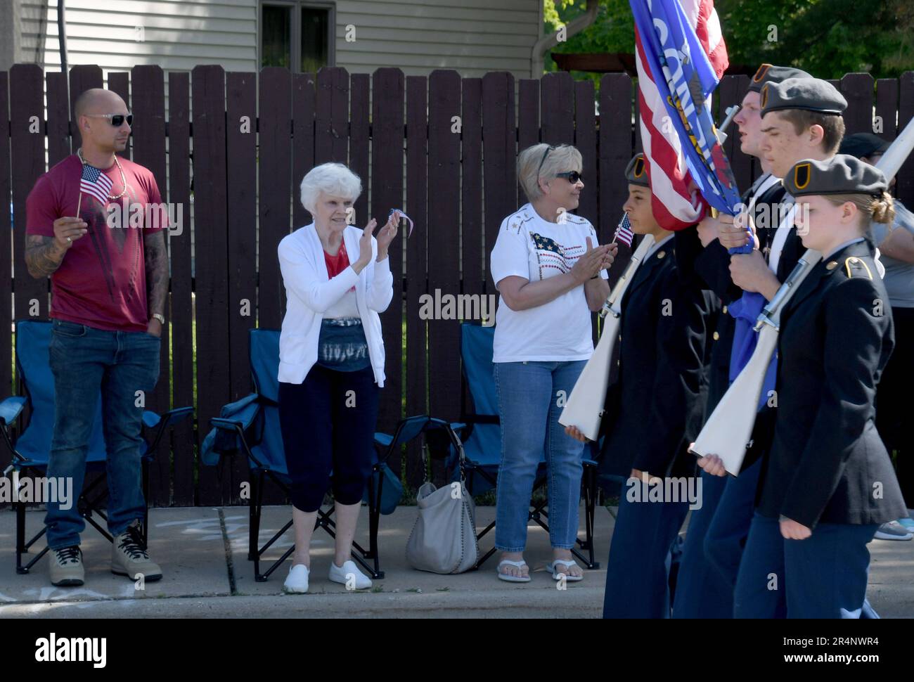 Racine, Wisconsin, USA. 29th May, 2023. Spectators watch the annual