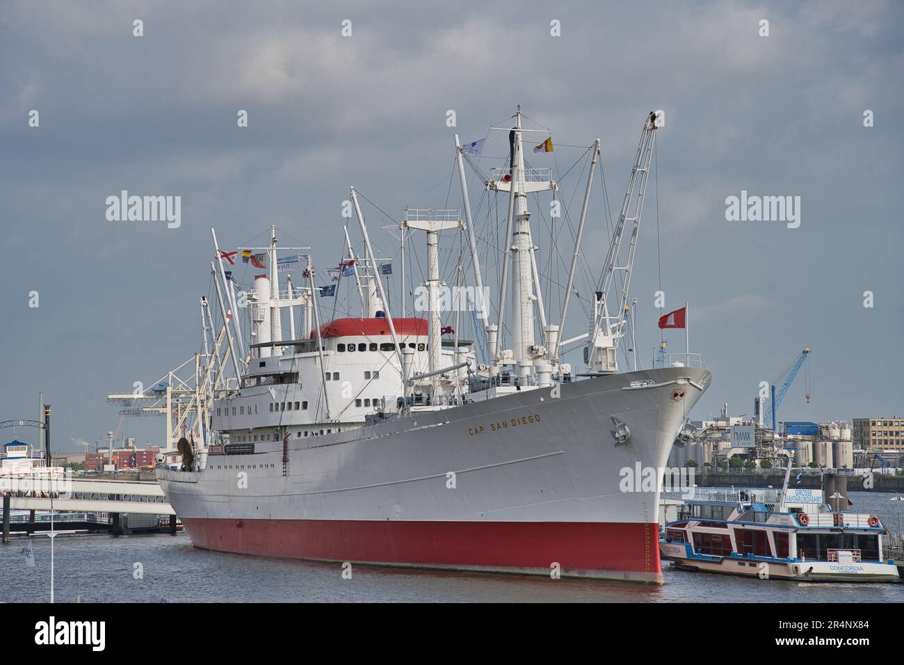 Hamburg, Hansestadt, Norddeutschland, Waterkant, Schiff, ship, Fluss, river, Cap San Diego, Hafen, harbour, Elbe, Stock Photo