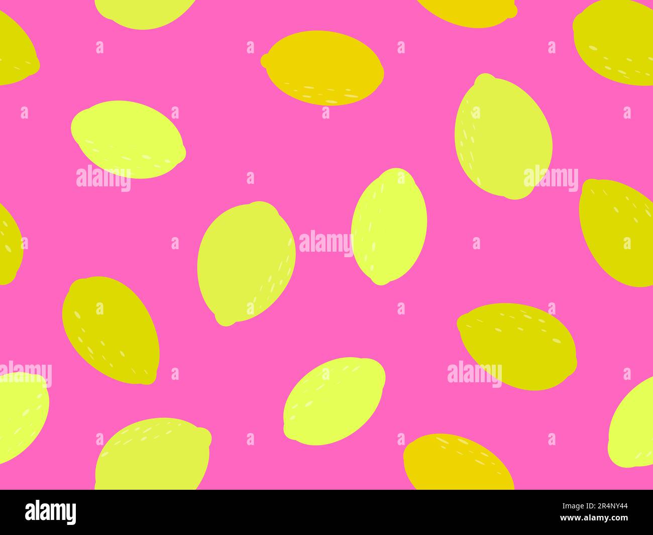 Seamless pattern with lemons on a pink background. Yellow ripe lemons in a minimalist style. Background for brochures, promotional material and wallpa Stock Vector