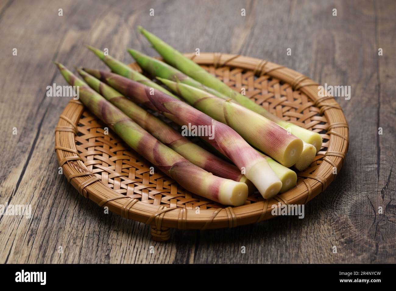 root bent bamboo shoots, Japanese wild vegetable Stock Photo