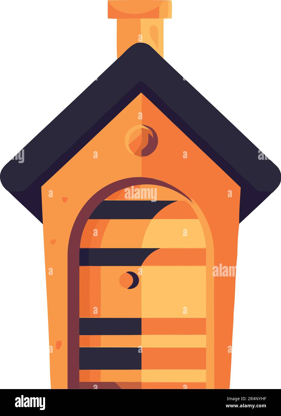 Cute cartoon birdhouse symbolizes nature Stock Vector Image & Art - Alamy