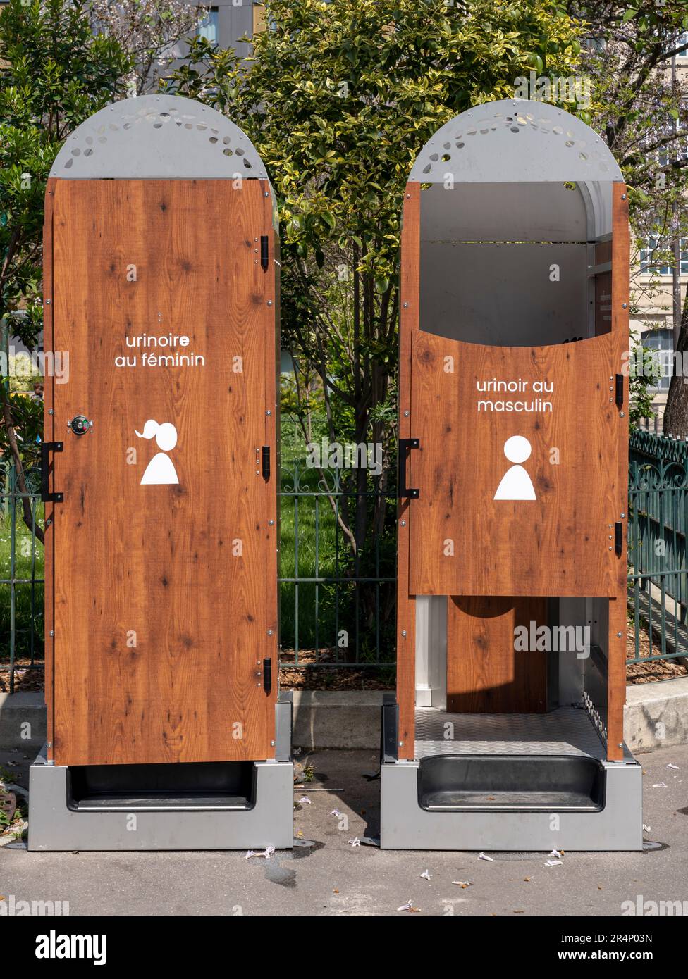Paris, France 05 19 2023 Gender Equality. View of Female urinal and