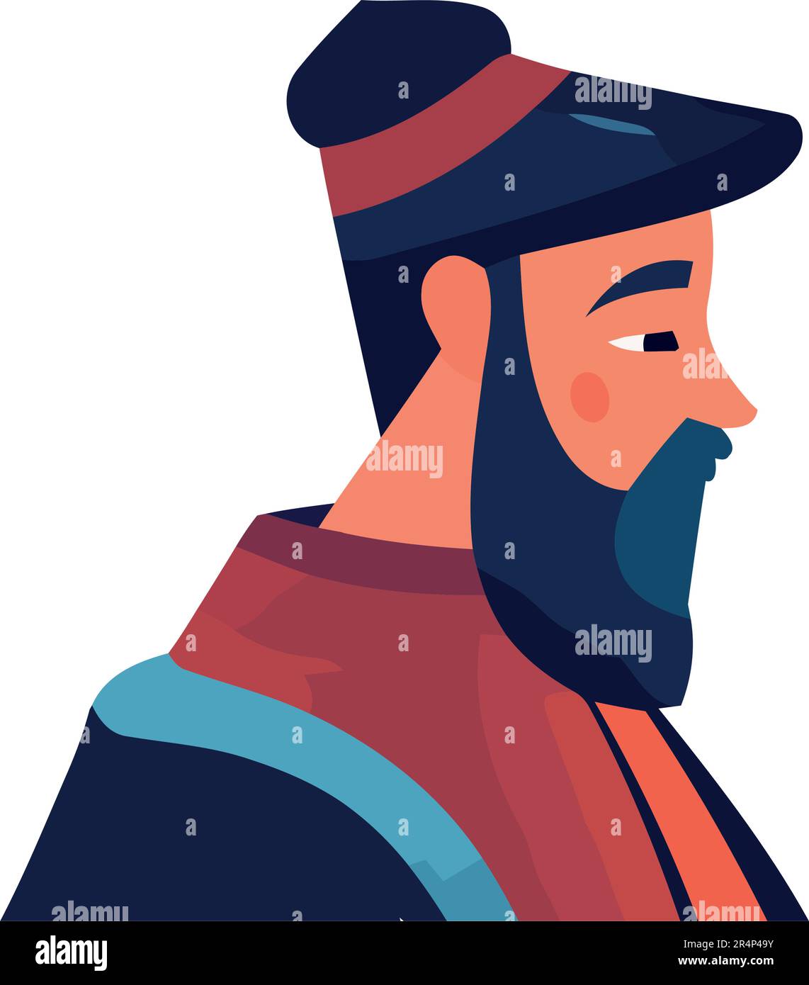 Bearded man with dress Stock Vector Images - Alamy