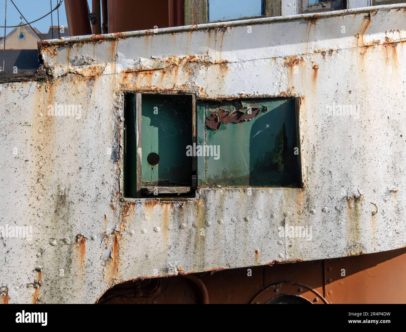 Swansea, Wales, UK. May 23rd, 2023: Close-up of the Canning in the Swansea docks. Stock Photo