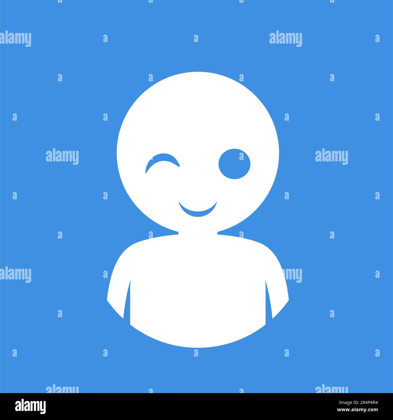 Design of face flat draw Stock Vector