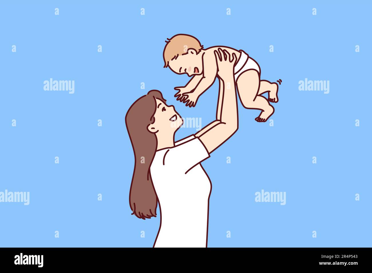 Preteen boy mother Stock Vector Images Alamy