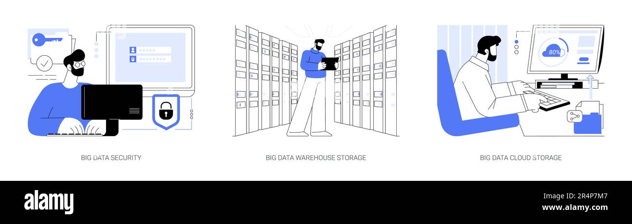 Big Data storage abstract concept vector illustrations Stock Vector ...