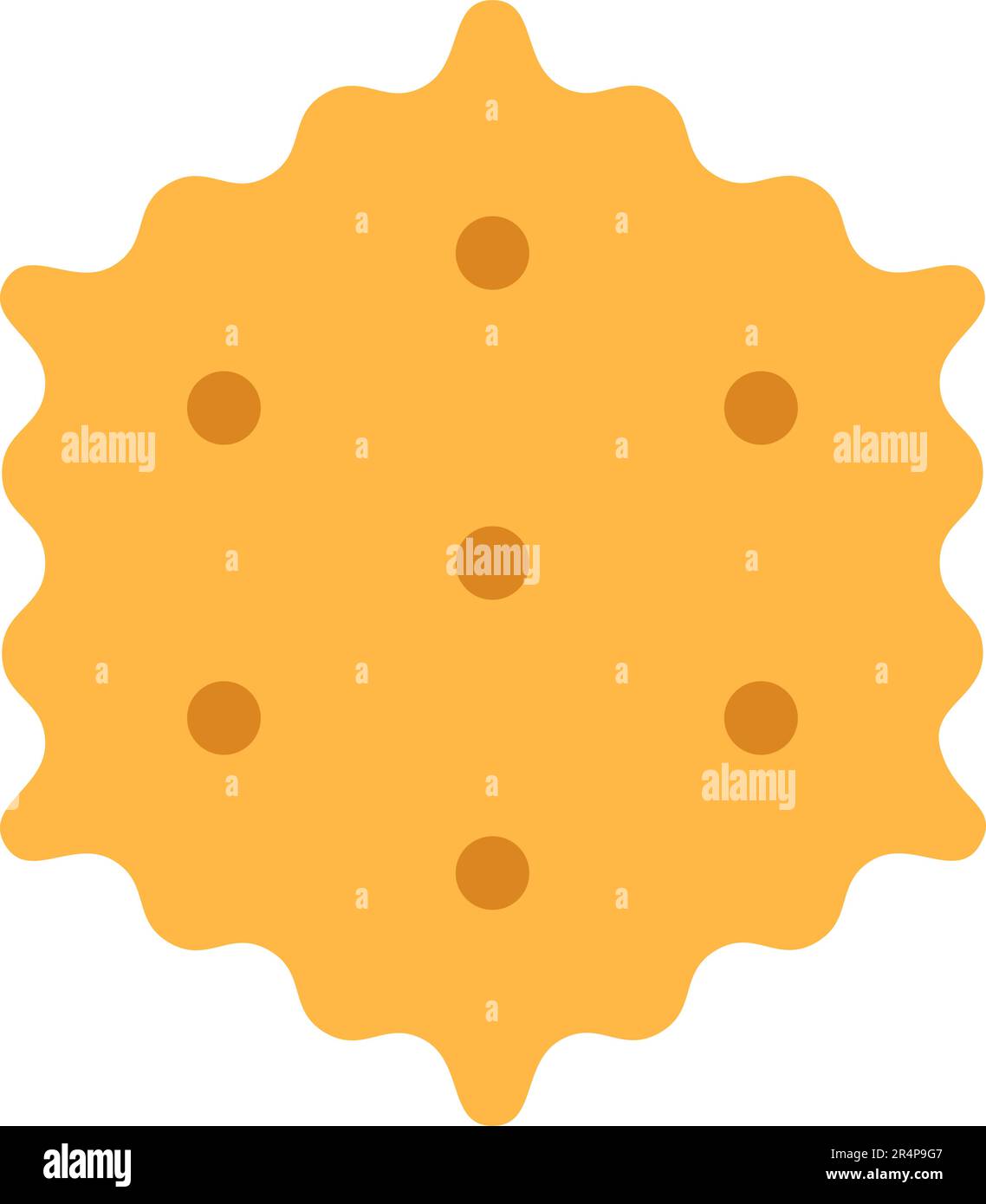 Crispy cheese cracker isolated on white background Stock Vector Image