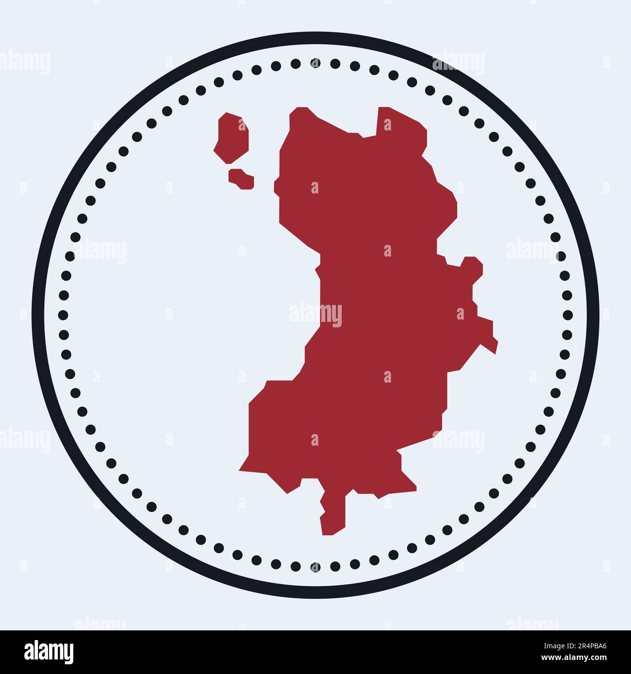 Ko Tao round stamp. Round logo with island map and title. Stylish ...