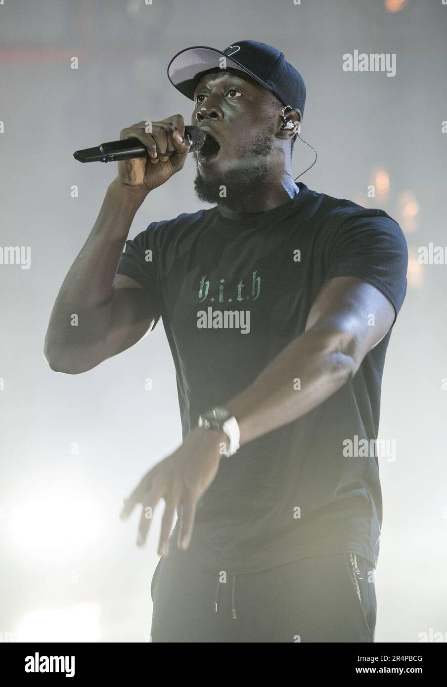 File photo dated 01/11/2020 of Stormzy performing during the McDonald's Presents: I'm Lovin' it Live music festival via the My McDonald's App, at the Printworks London. Stormzy has said having 'the greatest music on Earth' coming out of Africa is 'inspiring'. The 29-year-old British rapper, who has had three UK number ones including Vossi Bop, has previously spoken about his Ghanese heritage along with his support of the country during the World Cup in Qatar last year. Issue date: Monday May 29, 2023. Stock Photo