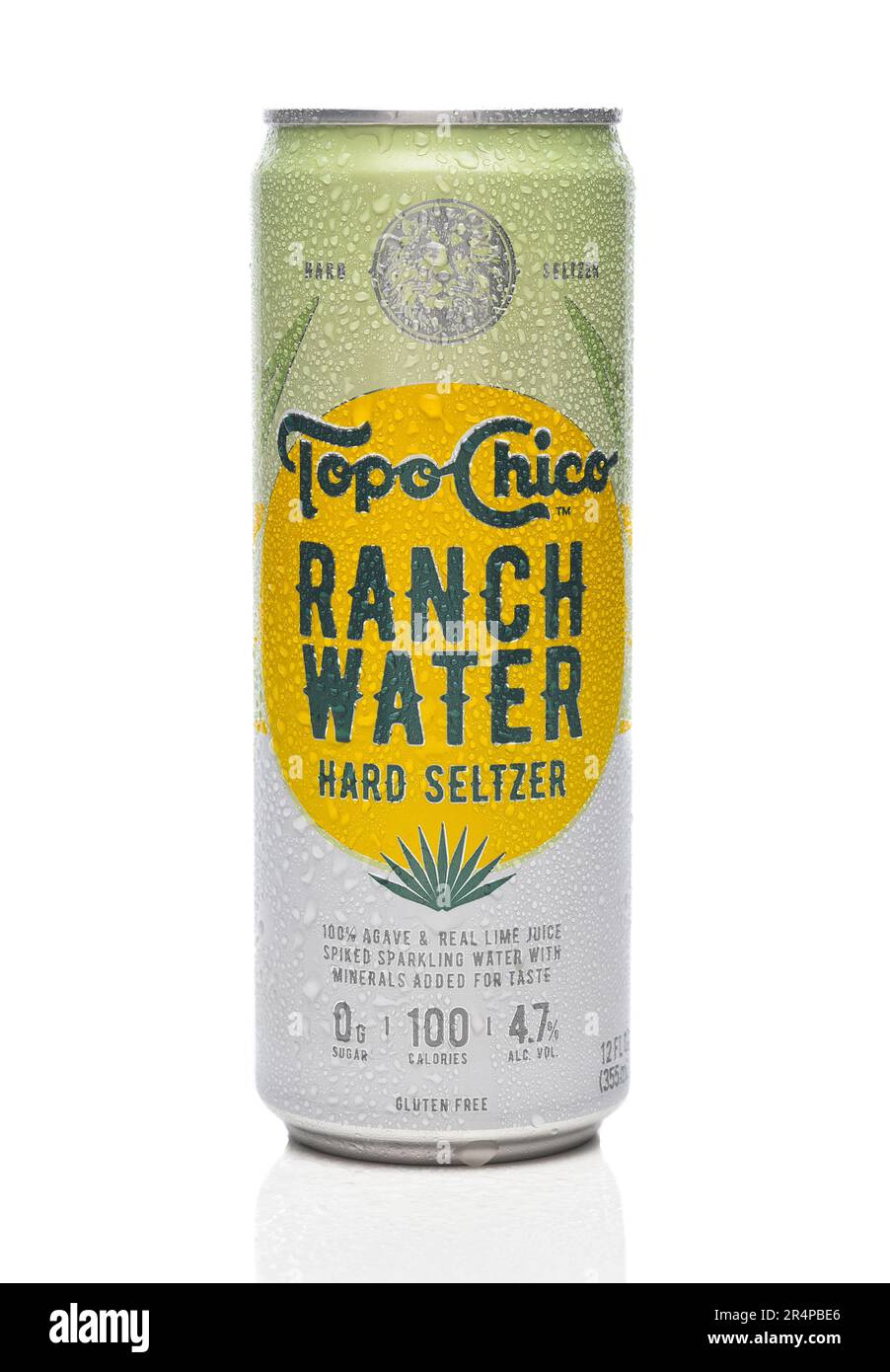 IRIVNE, CALIFORNIA 29 MAY 20223 A can of Topo Chico Ranch Water Hard