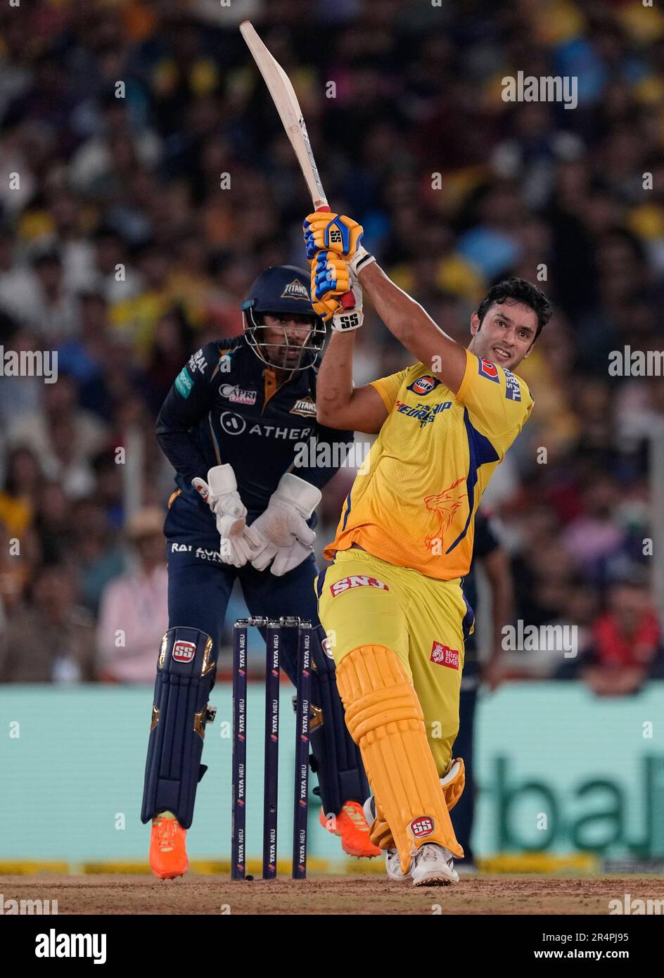 Chennai Super Kings' Shivam Dube bats during the Indian Premier ...