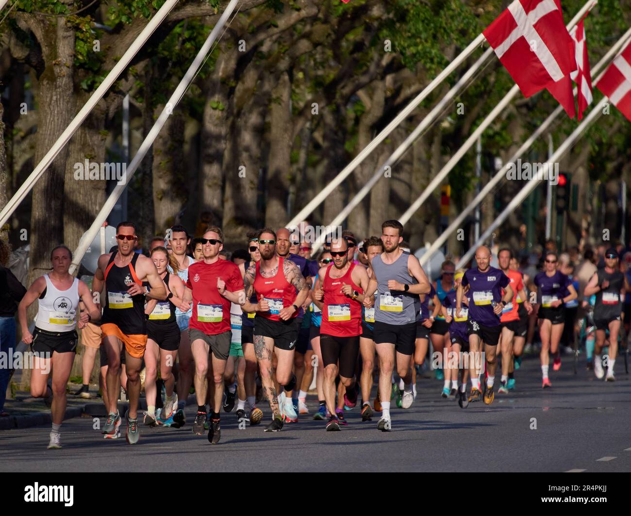 Royal run 2023 10K route in Copenhagen Stock Photo