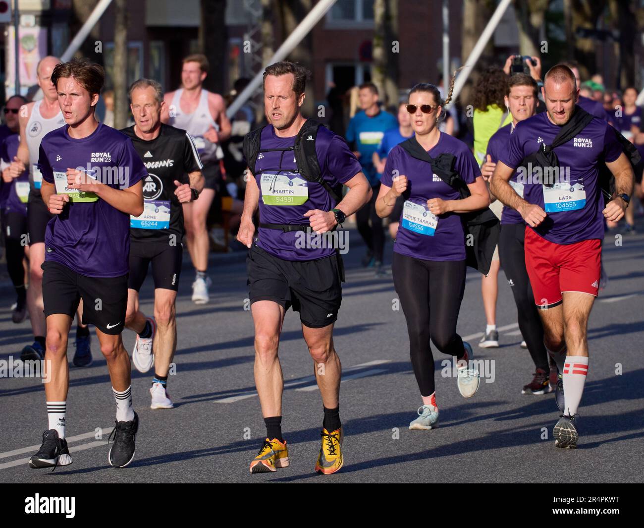 Royal run 2023 10K route in Copenhagen Stock Photo