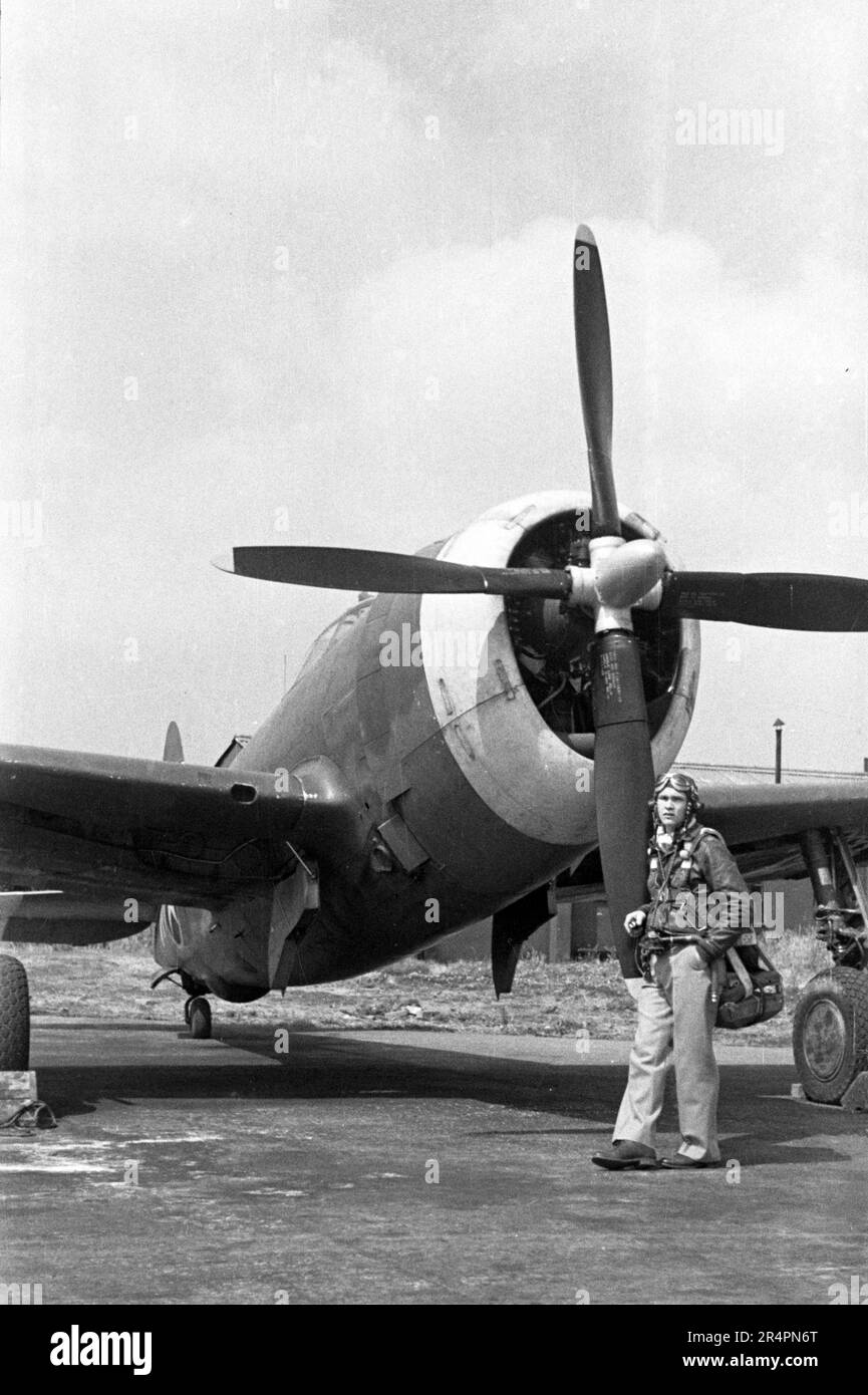 P-47D Thunderbolt Razorback  - USAAF United States Army Air Force Republic P-47D Thunderbolt Razorback - WW2 / WWII - 2. Worldwar over Europe Stock Photo