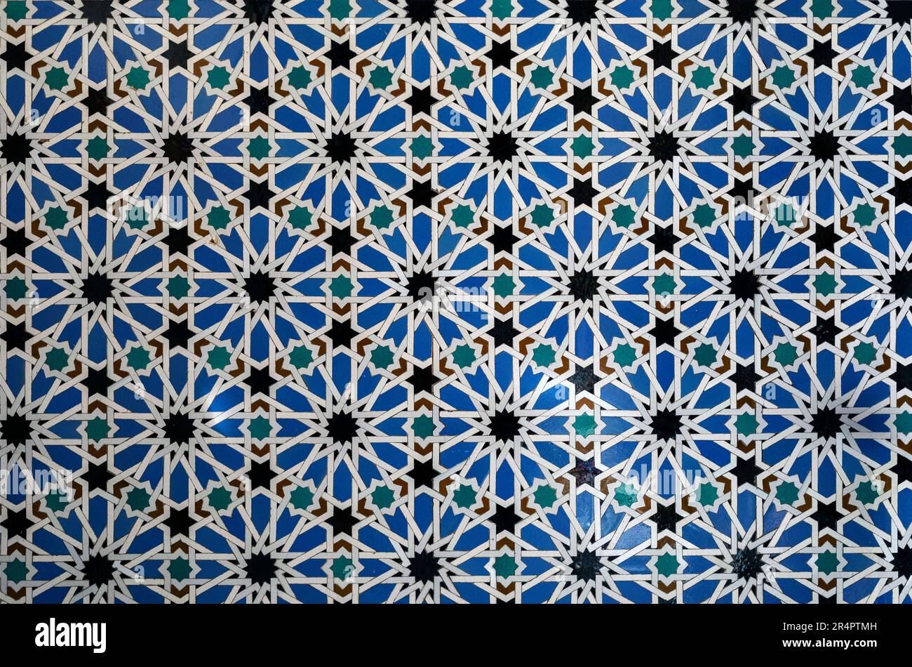 Spain, Andalusia, Seville, Alcazar of Seville, zellij tile work Stock Photo