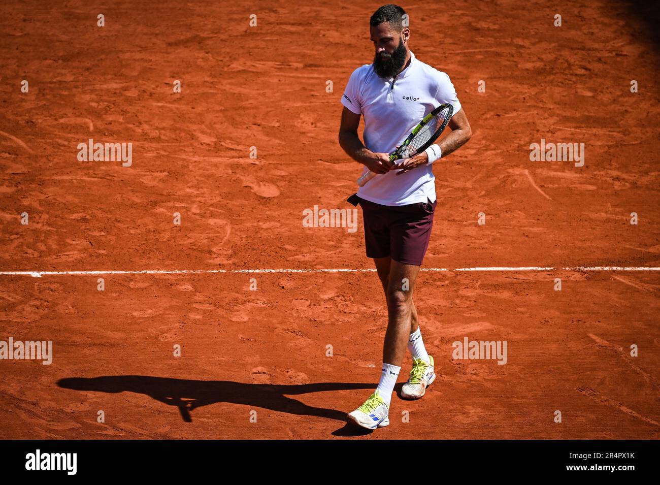 Benoit PAIRE of France looks dejected during an exhibition match of  Roland-Garros 2023, Grand Slam tennis tournament, Previews on May 27, 2023  at Roland-Garros stadium in Paris, France - Photo: Matthieu  Mirville/DPPI/LiveMedia