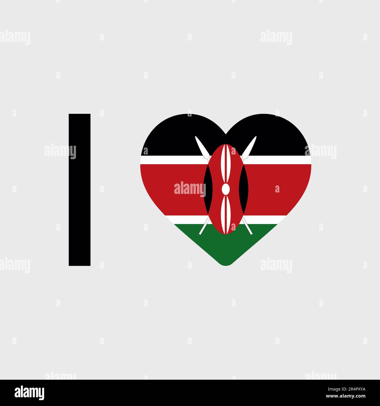 I love Kenya country flag vector icon illustration Stock Vector Image & Art Alamy