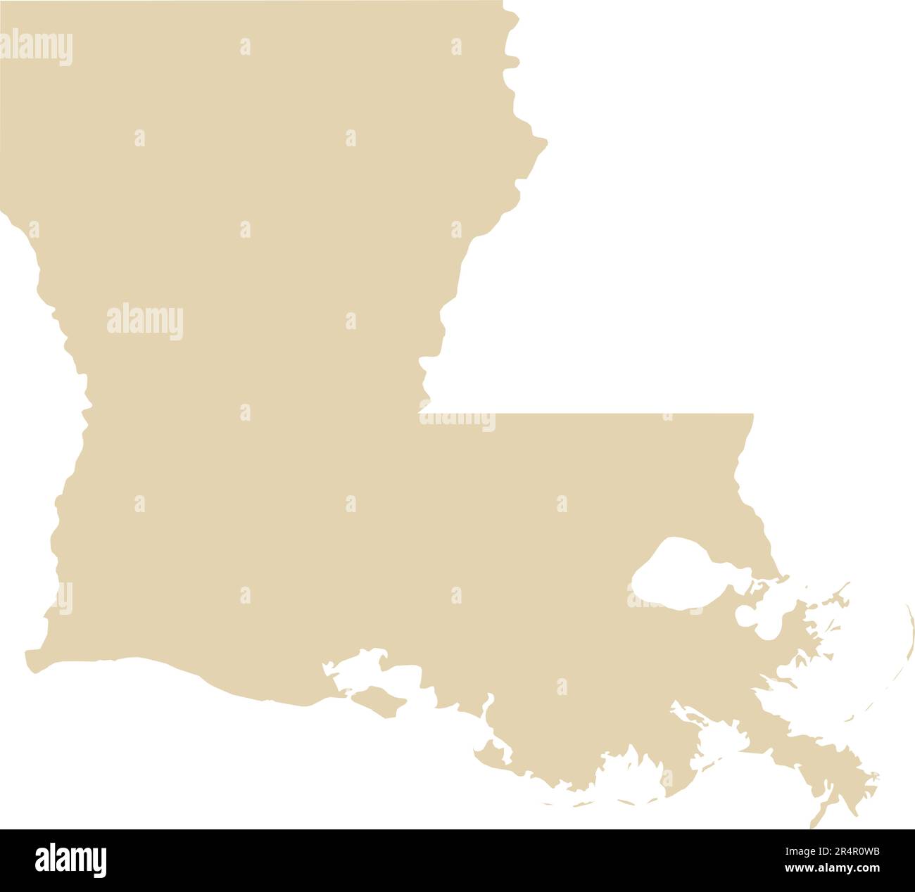 Southwest usa map hi res stock - Beige Cmyk Color Map Of Louisiana Usa 2R4R0WB