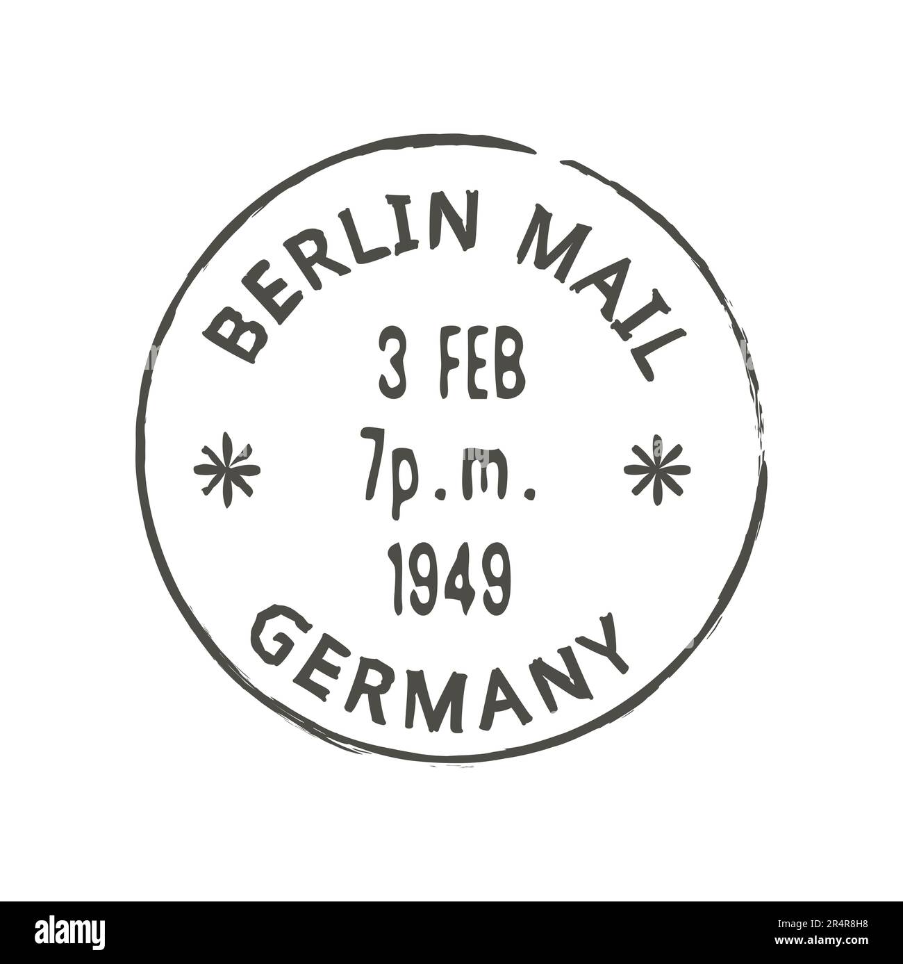 Berlin postage and postal stamp. Letter departure country or region vintage seal, post Germany city grunge vector imprint or postcard European Berlin town ink round postal stamp Stock Vector