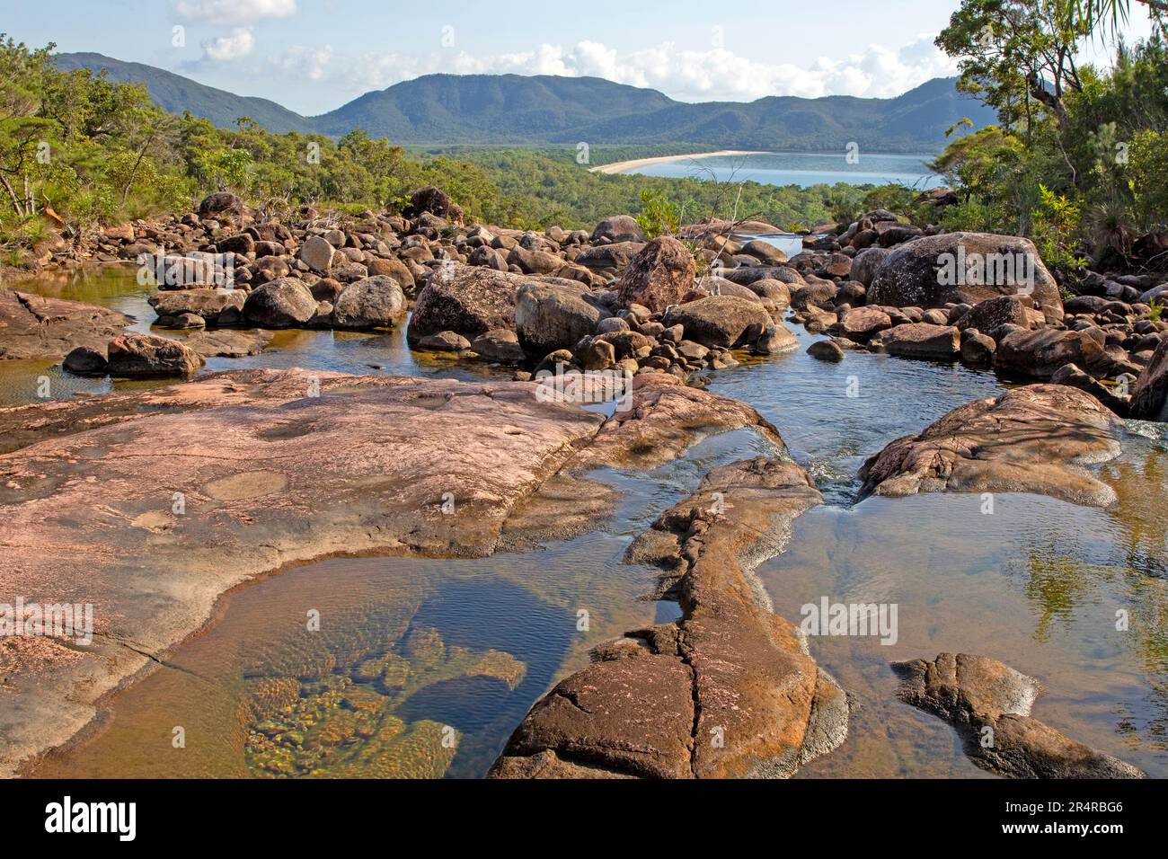 Pools at the top of Zoe Falls, Hinchinbrook Island Stock Photo Alamy