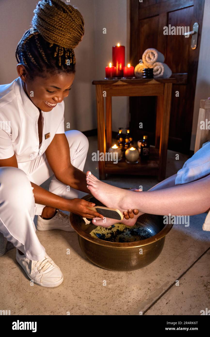 Foot massage at the Spa at Onguma Bush Camp Onguma Game Reserve